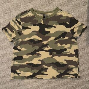 Divided Green and Brown Camouflage t-shirt